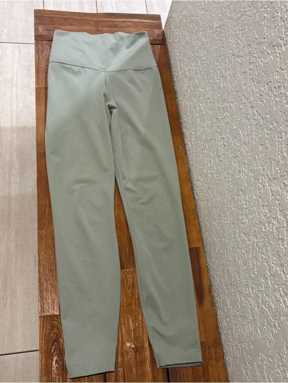 Nike light green High-Waist Leggings with White Swoosh - Picture 3 of 6